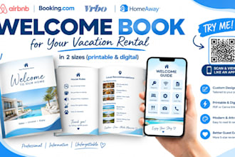 design a luxury airbnb welcome book and digital guest guide in canva