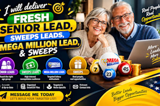 offer fresh hot converting take sweeps leads, sweeps leads, senior elderly leads