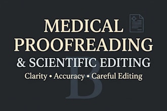 proofread and edit medical and scientific texts