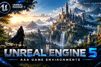create unreal engine 5 game environments, niagara vfx and umg ui