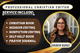 proofread nonfiction christian book memoir copyedit selfhelp book prayer journal