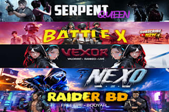 design attractive youtube gaming banner