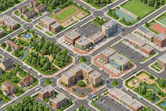 design custom 3d isometric maps, vector maps and  map illustrations