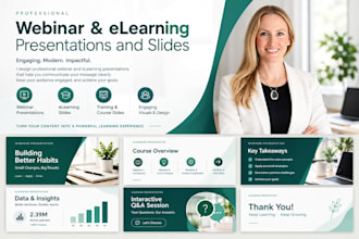 design engaging webinar presentation elearning online course slides keynote deck