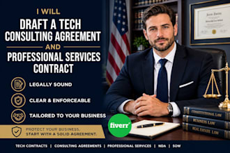 draft tech consulting agreement and professional services contract