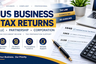 prepare US business tax returns for llcs and corporations