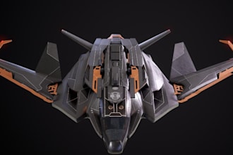 create game ready 3d spaceships, starships and sci fi vehicles