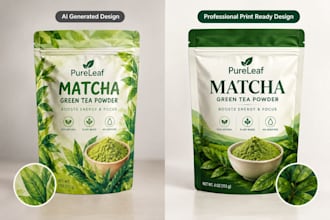 convert ai generated packaging design into  editable vector print ready files