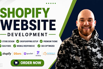 do shopify store design or redesign, converting shopify ecwid dropshipping store