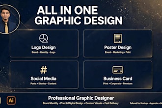 do all in one graphic design logo poster social media