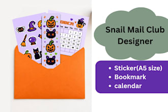 create pixel digital designs for your snail mail monthly subscription club