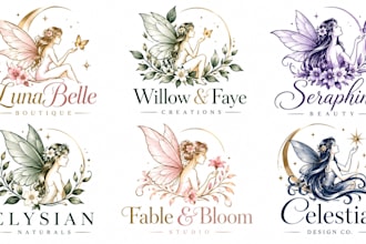 design a professional, magical, fantasy, butterfly, wings, mystical fairy logo