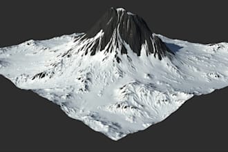 create snow terrain model from lidar, dem dhm model for environmental planning