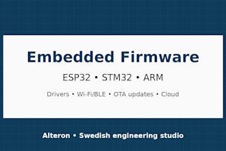 develop embedded firmware for your esp32 or arm iot device