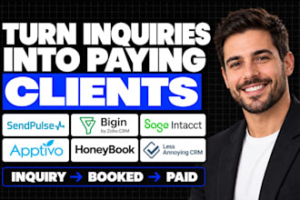 setup sendpulse bigin sage intacct apptivo honeybook less annoying CRM