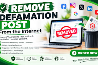 remove harassing defamatory content on fb instagram tiktok reddit under dmca