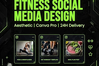 design modern fitness flyer poster and health wellness graphics