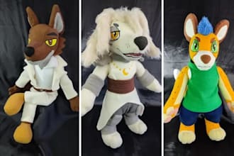 make custom plush toy design handmade stuffed animals furry anime plush toy