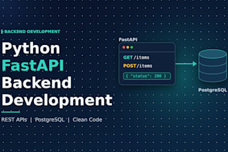 build a python, fastapi backend rest API with postgresql