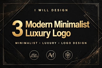 design 3 modern minimalist business logo designs