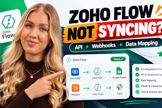 fix zoho flow api integration webhooks and sync errors