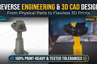 design, modify, or repair your 3d model and stl file for 3d printing