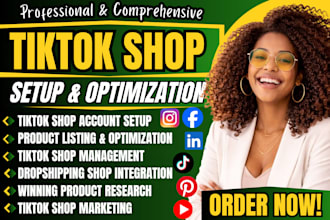 tiktok shop tiktok shop setup and optimization tiktok marketing and management