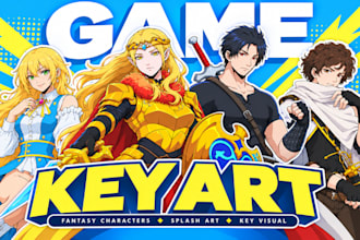 illustrate indie game key art or steam capsule