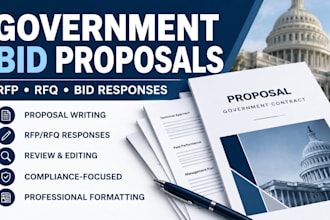 write government contract bid proposals and rfp, rfq responses