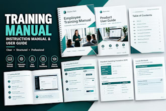 create business training manual, instruction manual and professional user guide