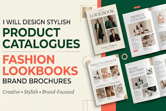 design stylish product catalogues, fashion lookbook and brand brochures