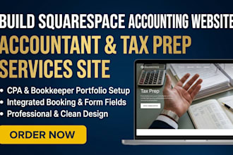 build squarespace accounting website accountant tax preparation services website
