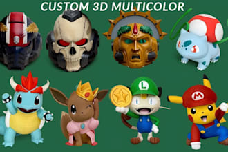design custom 3d multicolor model stl to 3mf bambu ams prusa mmu for 3d print