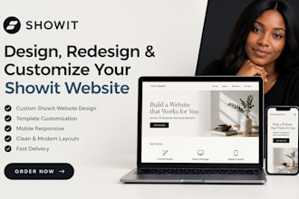 design, redesign and customize showit website or showit template