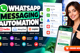 build twilio whatsapp manychat and zapier messaging systems