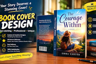 design a professional  book cover design, paperback, hard cover, ebook cover