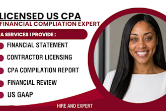 provide CPA financial statement compilation and sign offs for contractor license