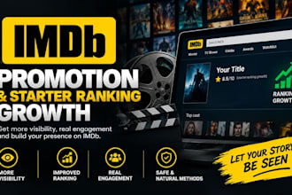 do organic promotion for imdb movie profile page and improve starmeter ranking