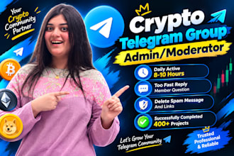 be your telegram group admin or moderator in your any crypto
