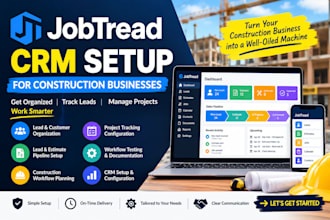 set up jobtread CRM for construction businesses