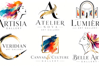 design a professional art, painting, artist, creative, exhibition gallery logo
