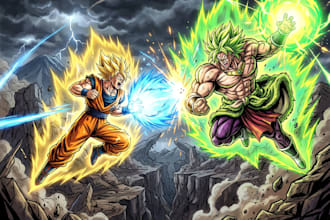 do any dragon ball style illustration for you