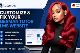 customize your german tutor lms website and fix lms issues