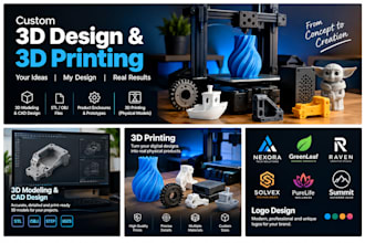 create custom 3d models and 3d printable stl files