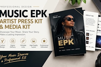 design a professional influencer media kit, media kit, and brand portfolio