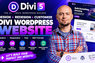 design wordpress website using divi theme, divi 5, and divi builder