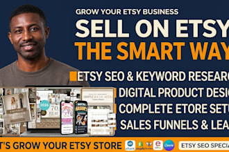 design esty digital products SEO listing esty shop setup with digital products