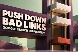 push down and suppress your bad links in google search results