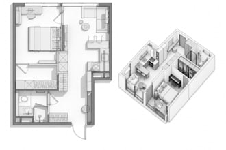 create a smart furniture layout and 2d floor plan for your room