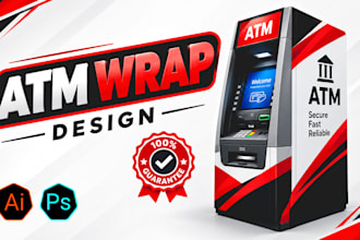 design any type of vending or atm machine wrap,  kiosk wrap and proposal catalog